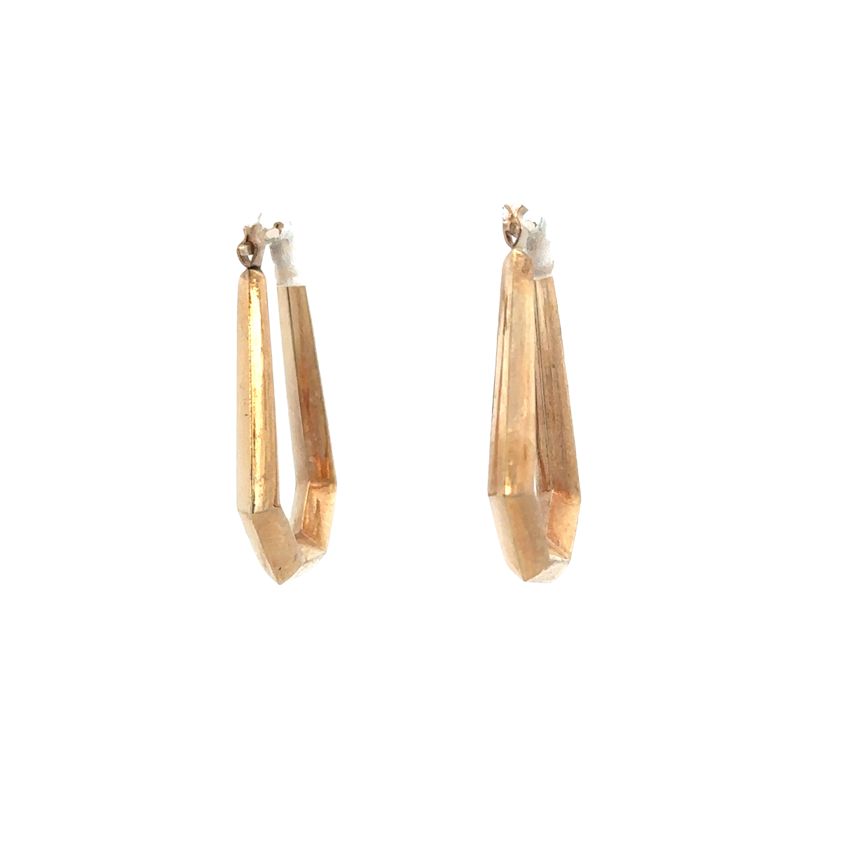 9ct yellow gold hoop earrings 0.9g (sh27513b)