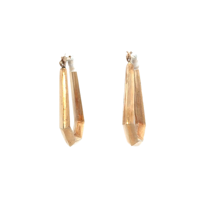 9ct yellow gold hoop earrings 0.9g (sh27513b)