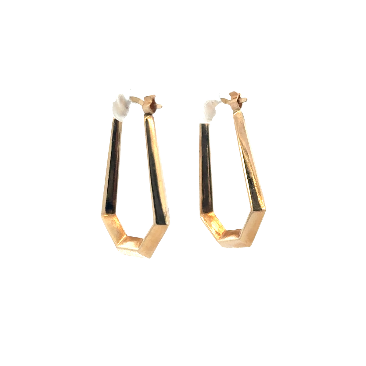 9ct yellow gold hoop earrings 0.9g (sh27513b)