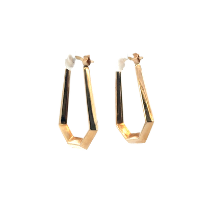 9ct yellow gold hoop earrings 0.9g (sh27513b)