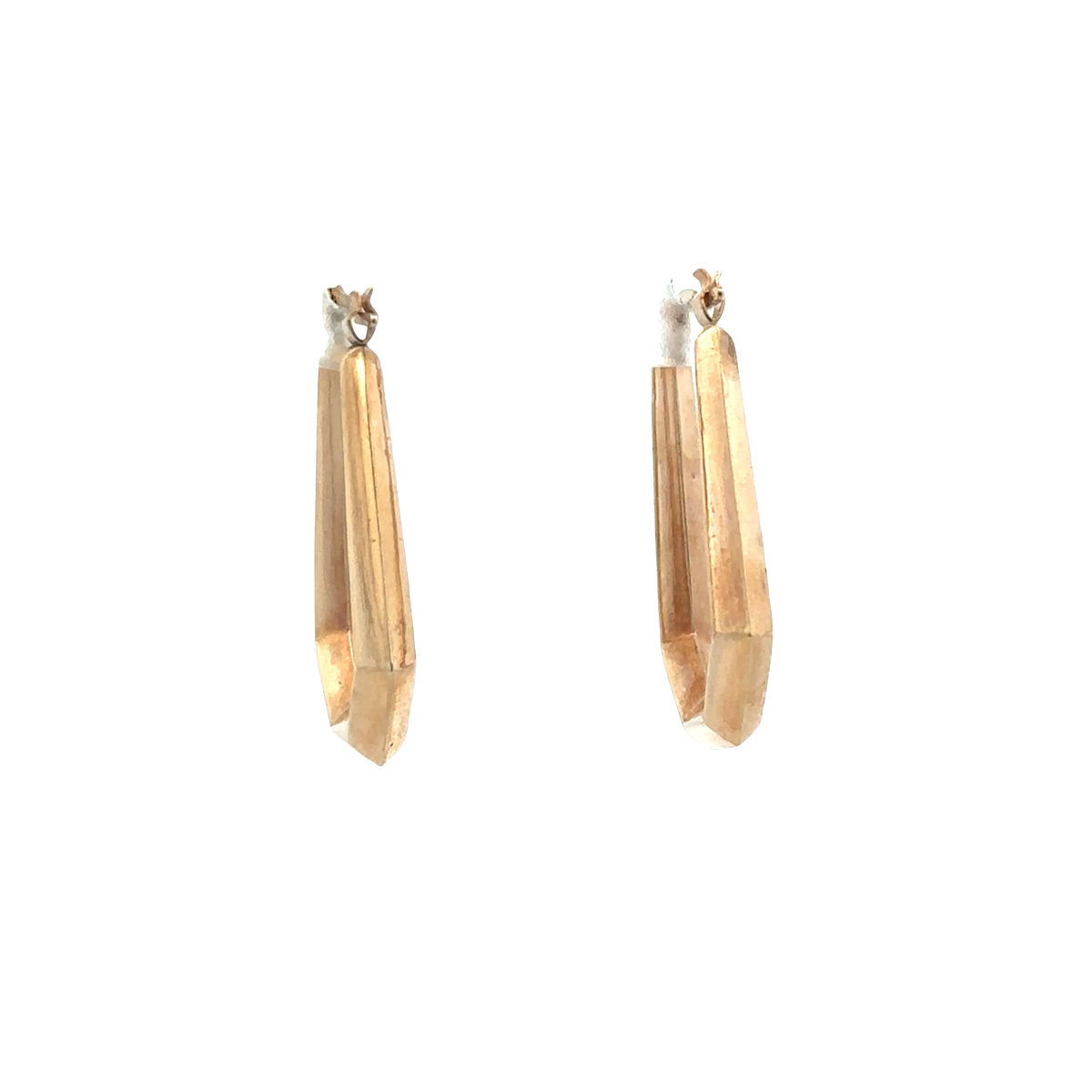9ct yellow gold hoop earrings 0.9g (sh27513b)