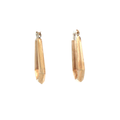9ct yellow gold hoop earrings 0.9g (sh27513b)