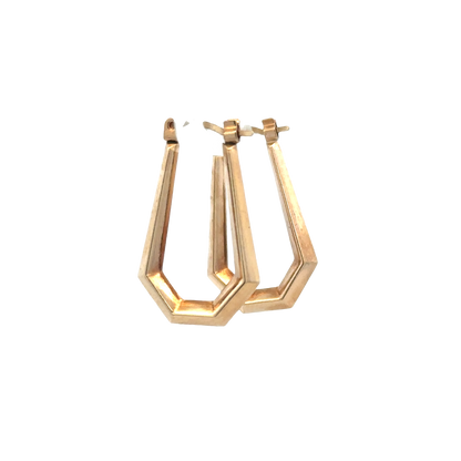 9ct yellow gold hoop earrings 0.9g (sh27513b)
