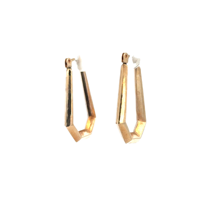 9ct yellow gold hoop earrings 0.9g (sh27513b)
