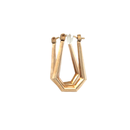 9ct yellow gold hoop earrings 0.9g (sh27513b)
