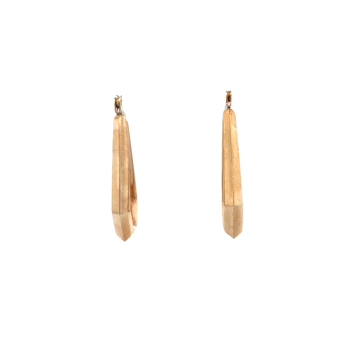 9ct yellow gold hoop earrings 0.9g (sh27513b)