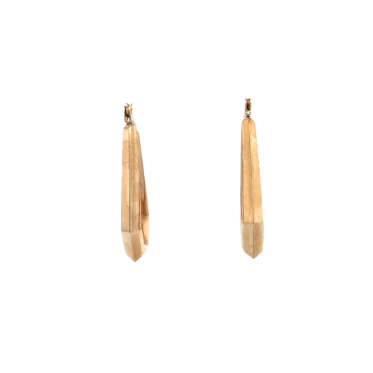9ct yellow gold hoop earrings 0.9g (sh27513b)