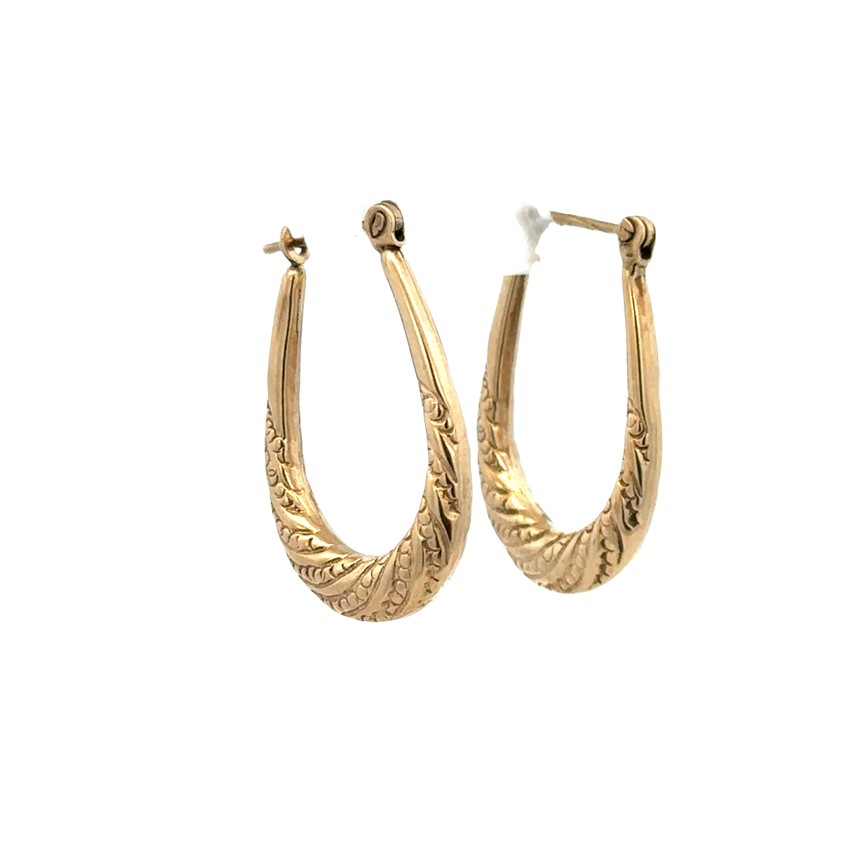 9ct yellow gold hoop earrings 1.5g (sh27280b)