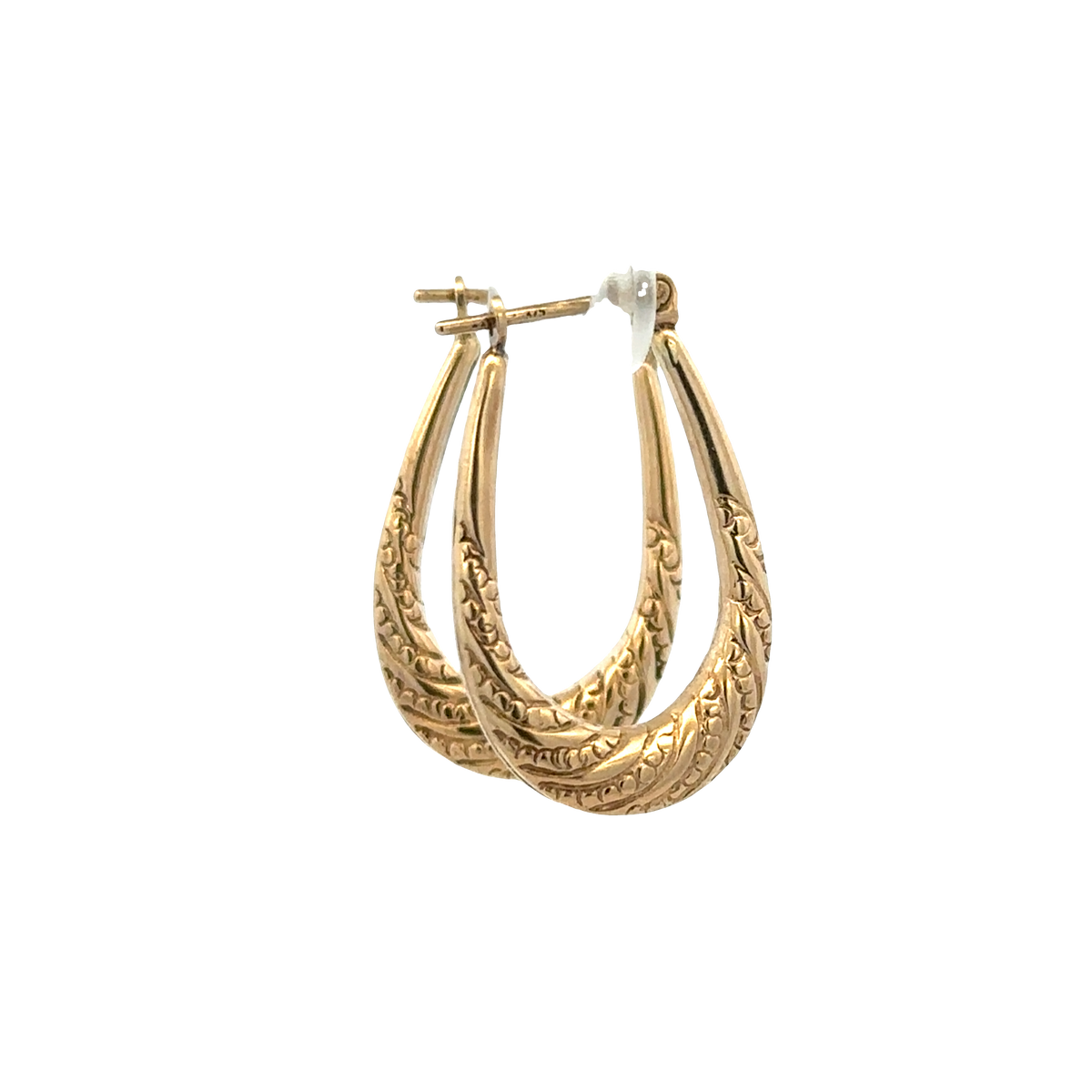 9ct yellow gold hoop earrings 1.5g (sh27280b)