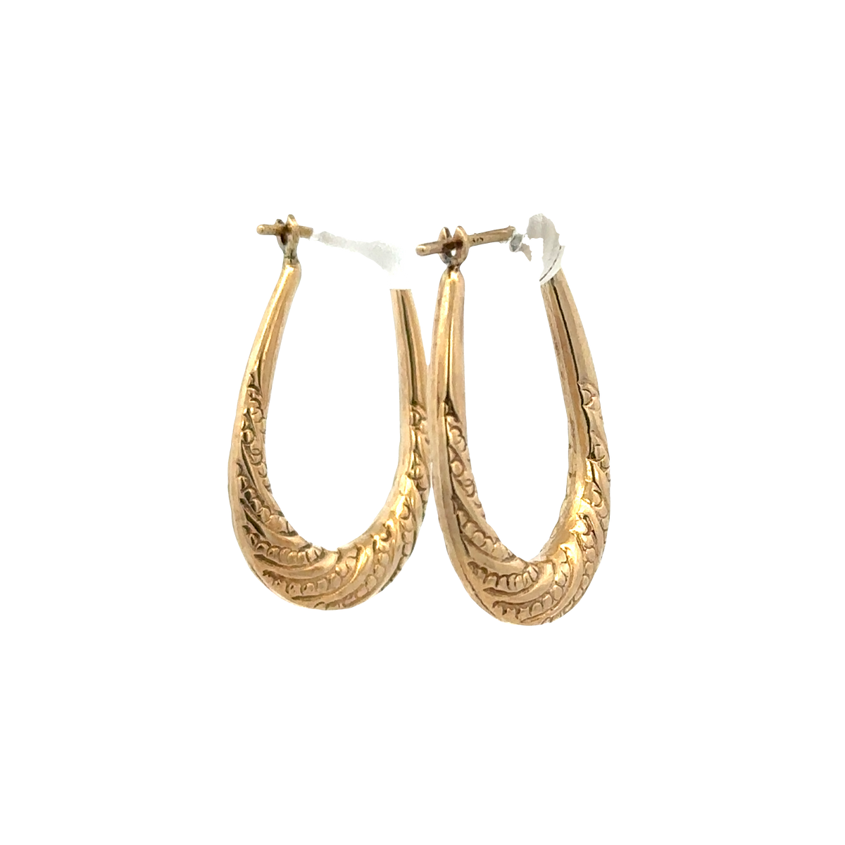 9ct yellow gold hoop earrings 1.5g (sh27280b)