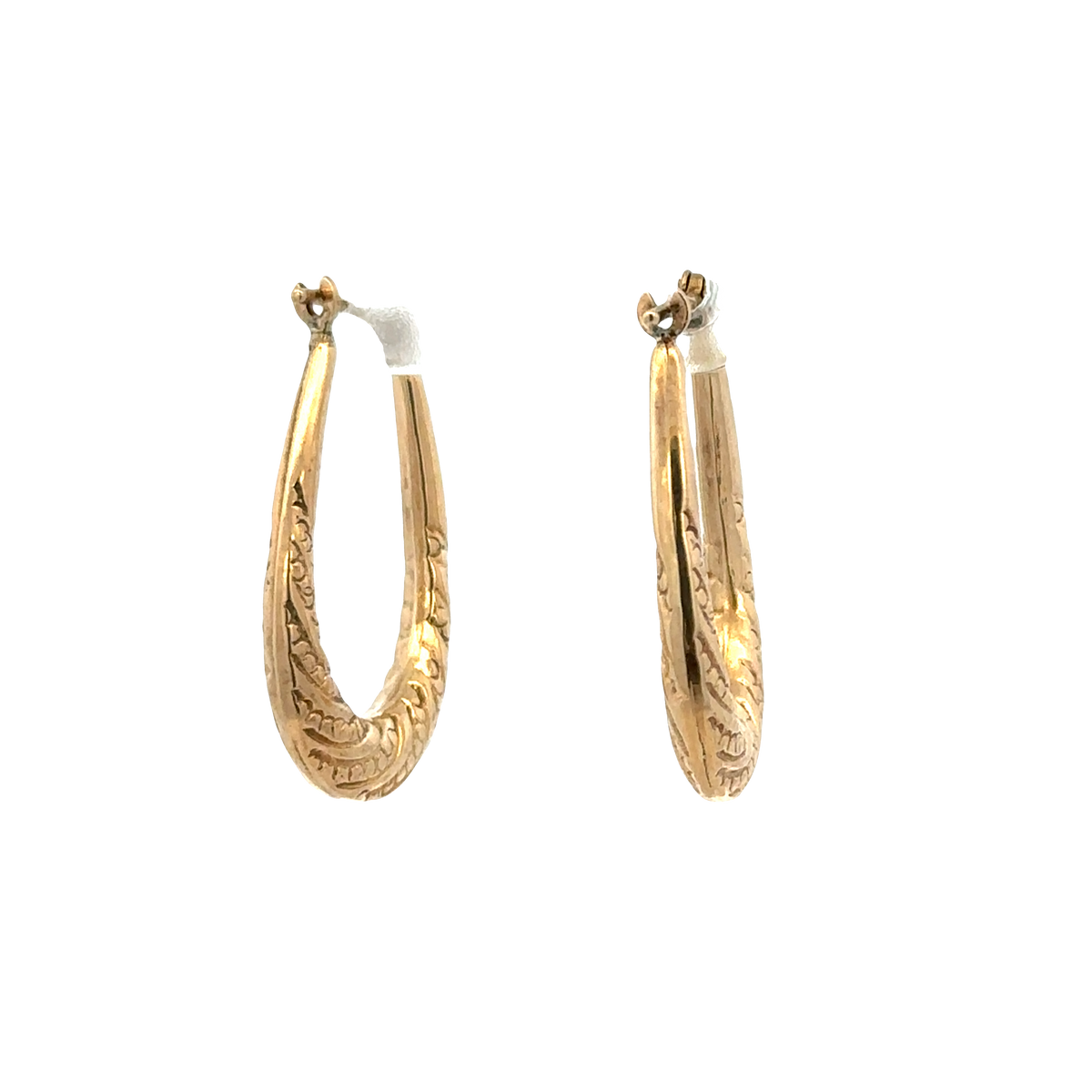 9ct yellow gold hoop earrings 1.5g (sh27280b)