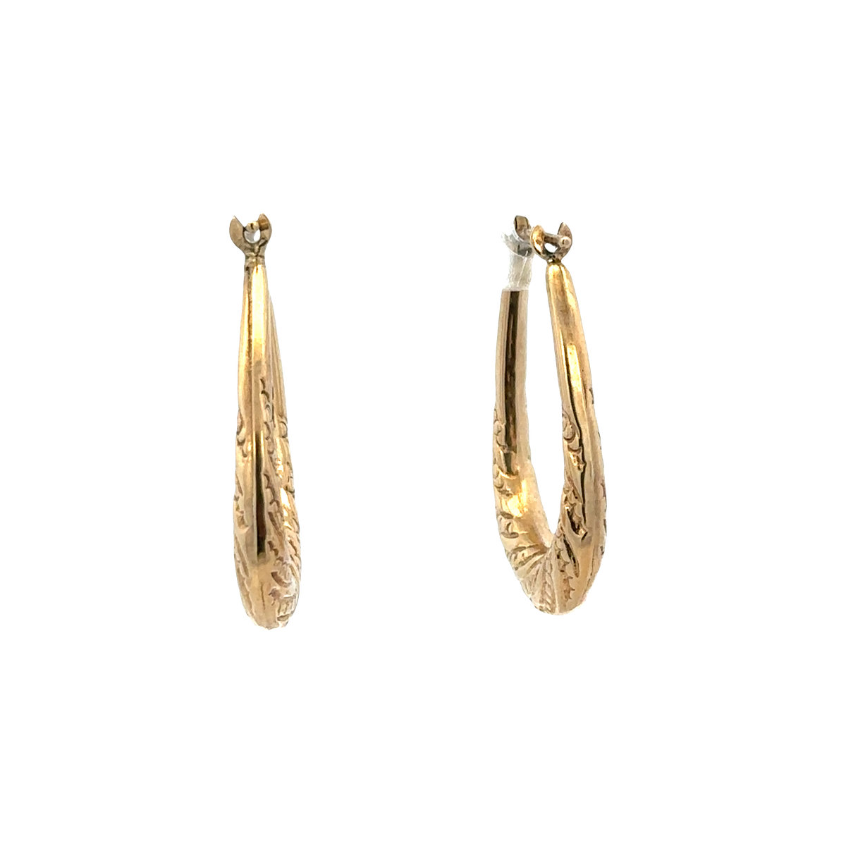 9ct yellow gold hoop earrings 1.5g (sh27280b)