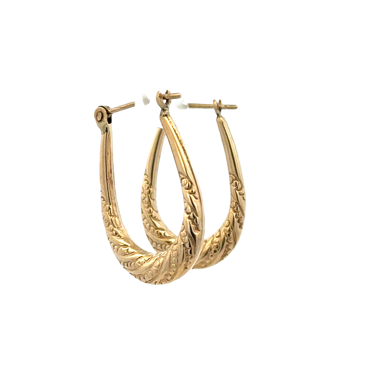 9ct yellow gold hoop earrings 1.5g (sh27280b)