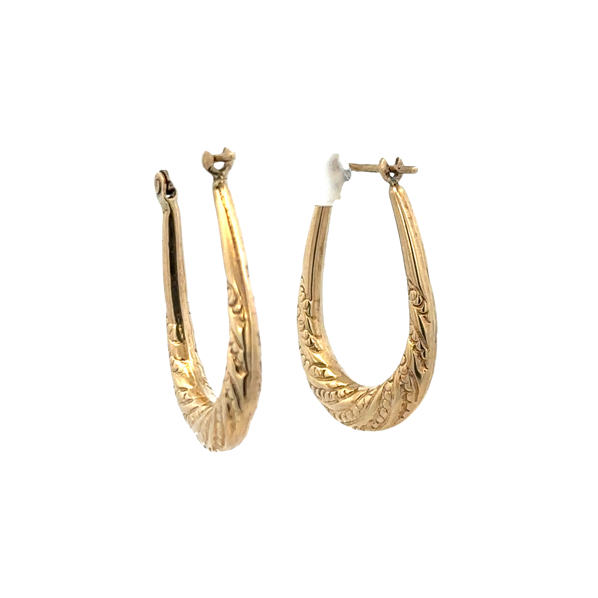 9ct yellow gold hoop earrings 1.5g (sh27280b)