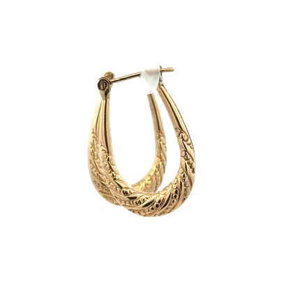 9ct yellow gold hoop earrings 1.5g (sh27280b)