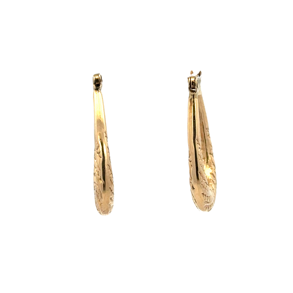 9ct yellow gold hoop earrings 1.5g (sh27280b)