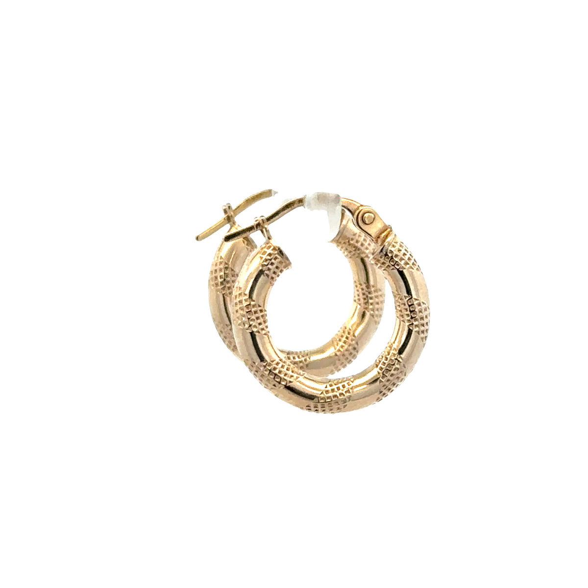 9ct yellow gold hoop earrings 0.9g (sh27370b)