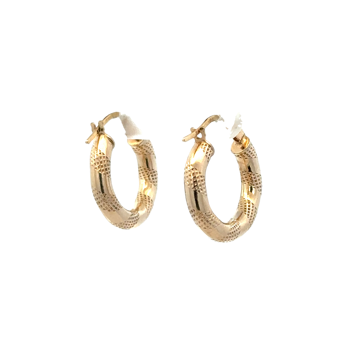 9ct yellow gold hoop earrings 0.9g (sh27370b)