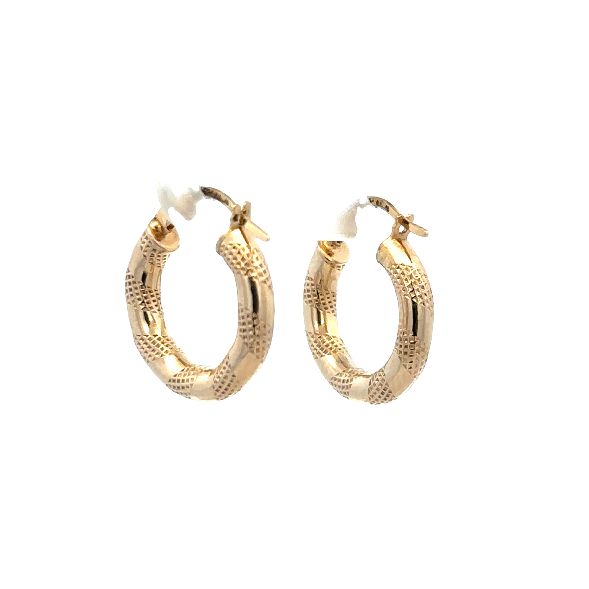 9ct yellow gold hoop earrings 0.9g (sh27370b)