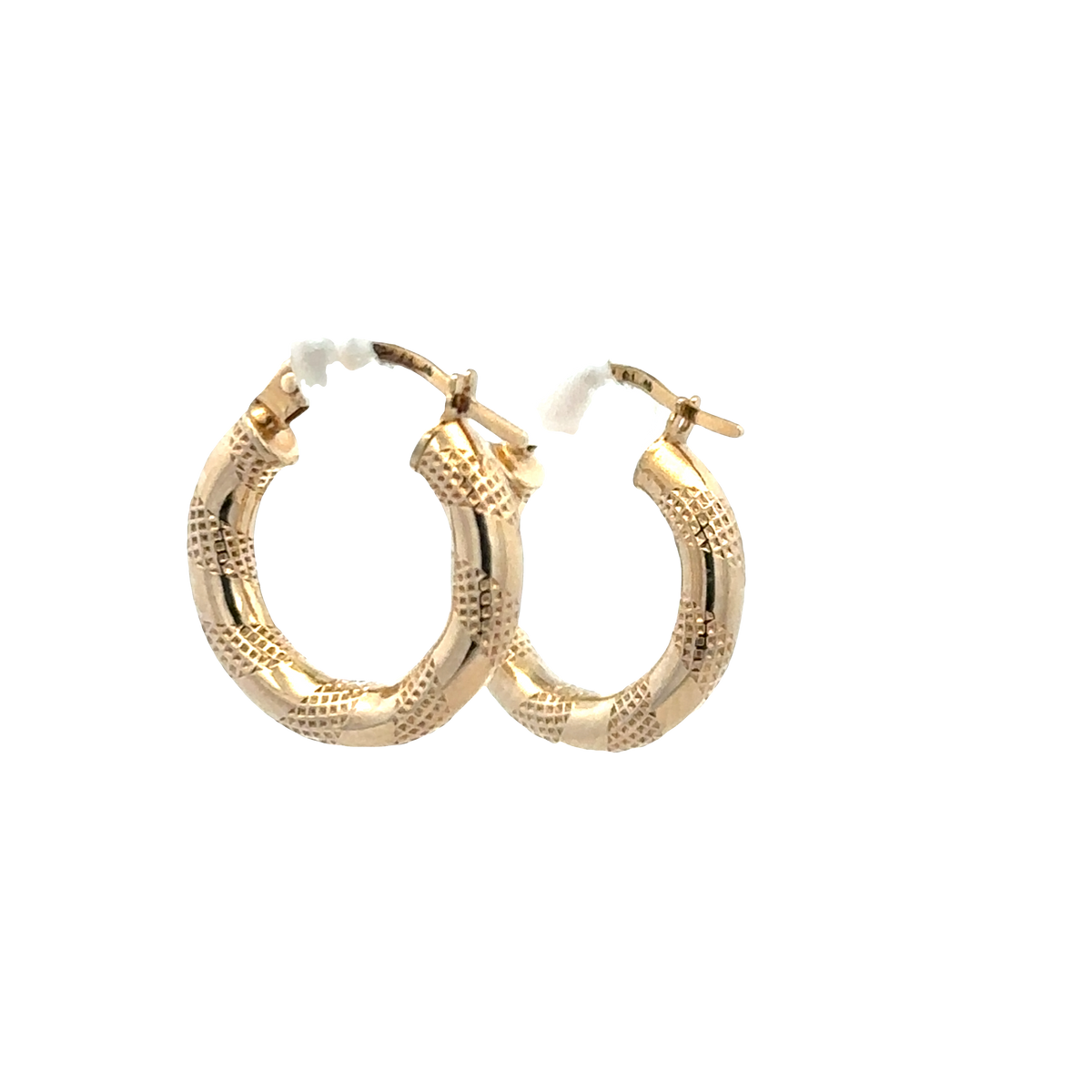 9ct yellow gold hoop earrings 0.9g (sh27370b)