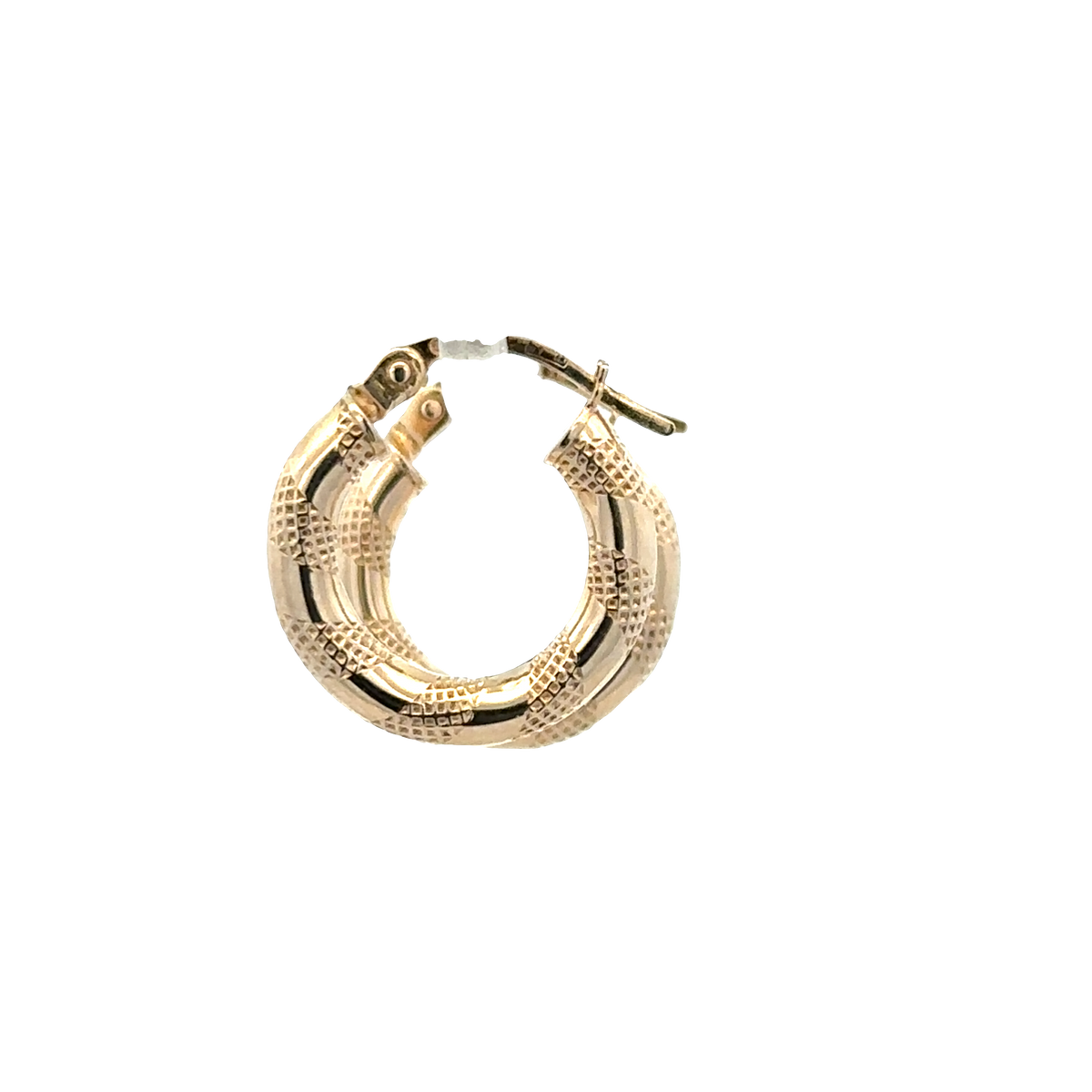 9ct yellow gold hoop earrings 0.9g (sh27370b)