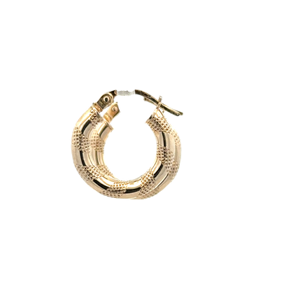 9ct yellow gold hoop earrings 0.9g (sh27370b)