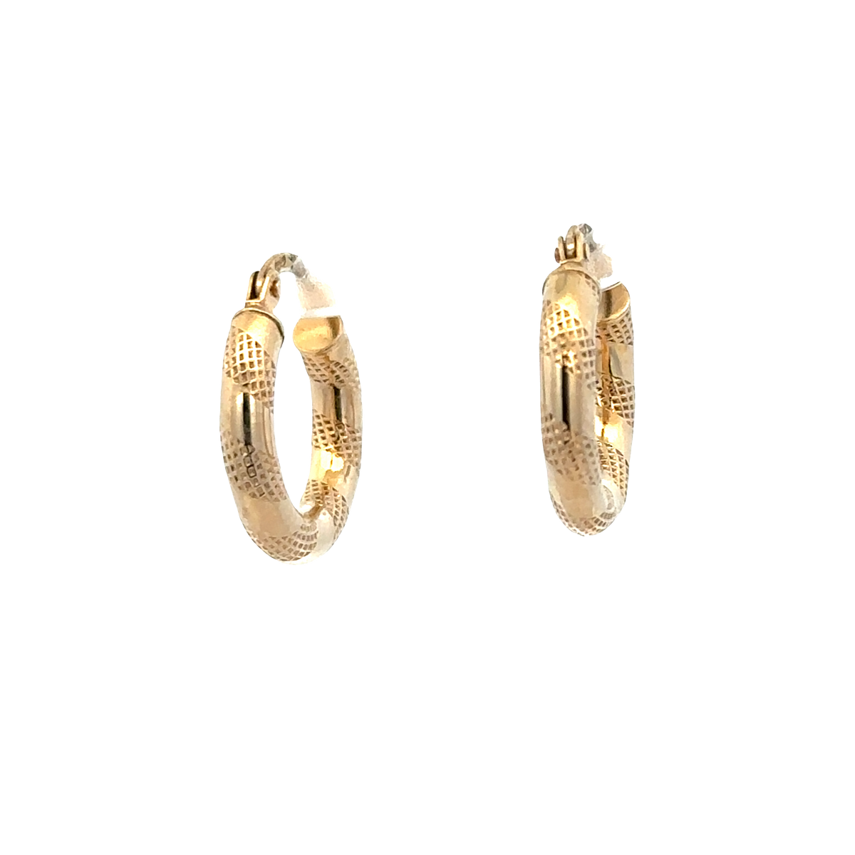 9ct yellow gold hoop earrings 0.9g (sh27370b)