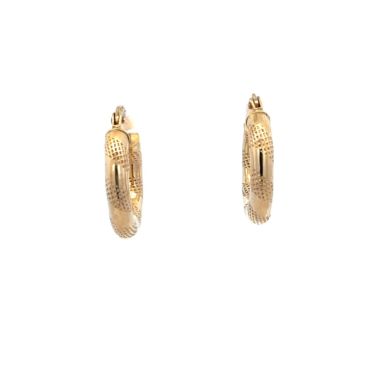 9ct yellow gold hoop earrings 0.9g (sh27370b)
