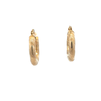 9ct yellow gold hoop earrings 0.9g (sh27370b)