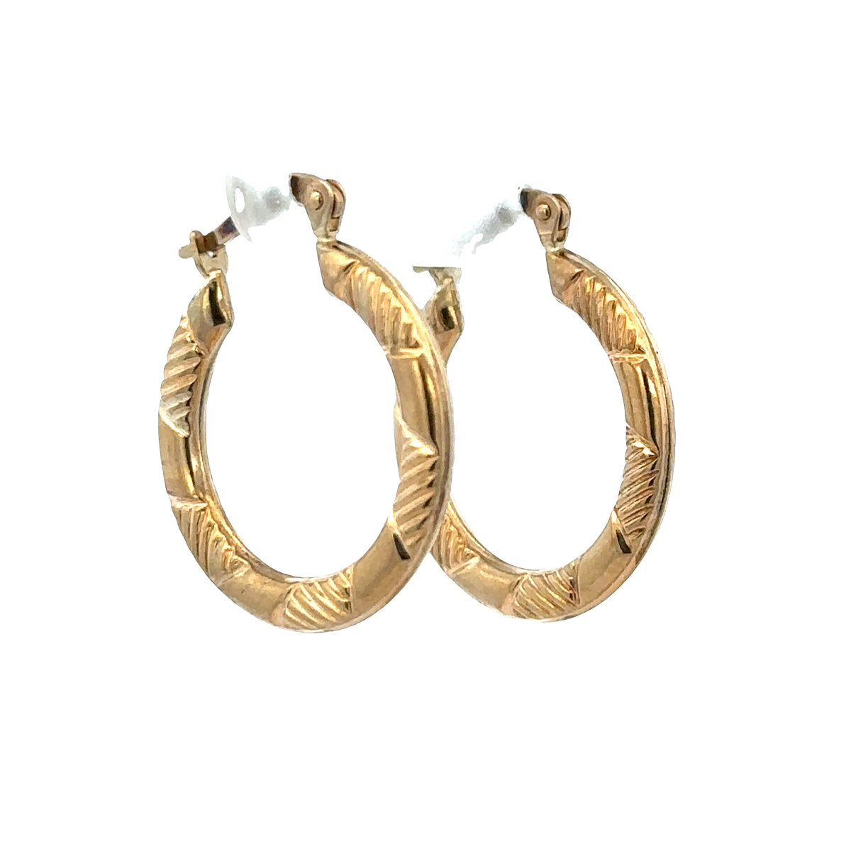 9ct yellow gold hoop earrings 1.5g (sh27510b)