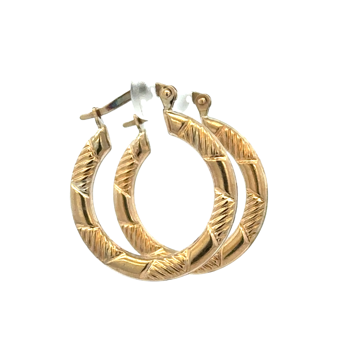 9ct yellow gold hoop earrings 1.5g (sh27510b)