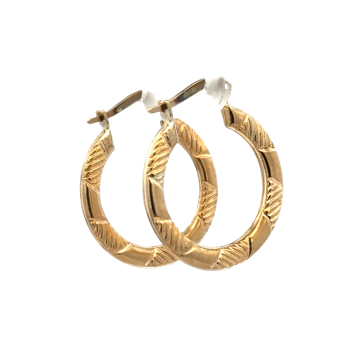 9ct yellow gold hoop earrings 1.5g (sh27510b)