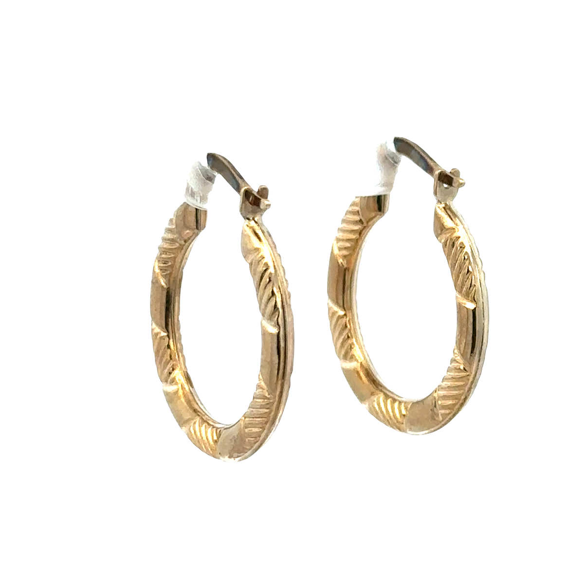 9ct yellow gold hoop earrings 1.5g (sh27510b)