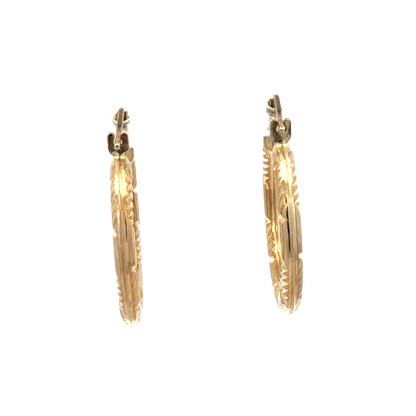 9ct yellow gold hoop earrings 1.5g (sh27510b)