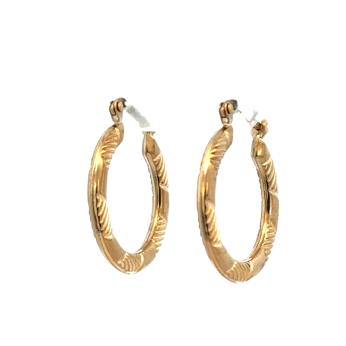 9ct yellow gold hoop earrings 1.5g (sh27510b)