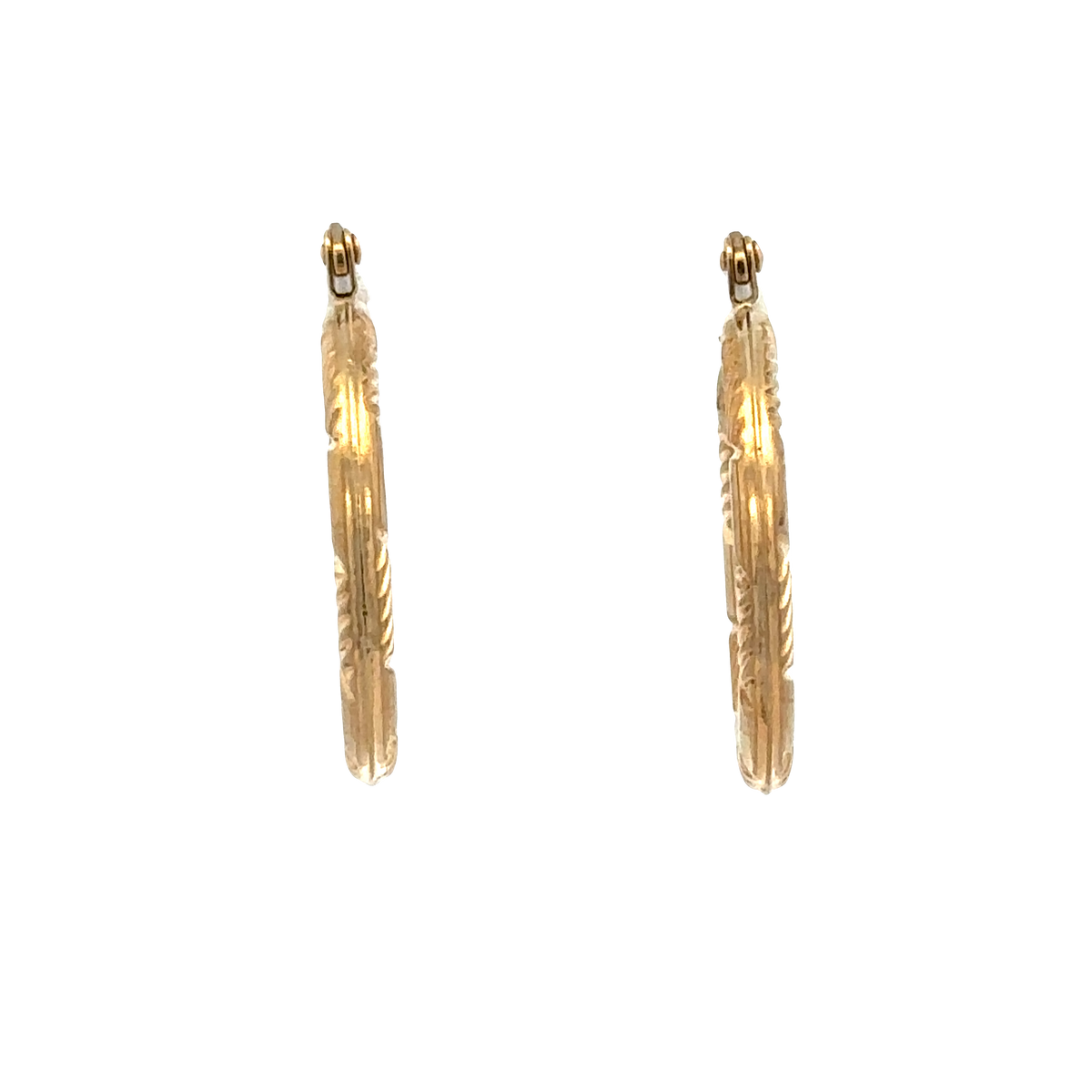 9ct yellow gold hoop earrings 1.5g (sh27510b)