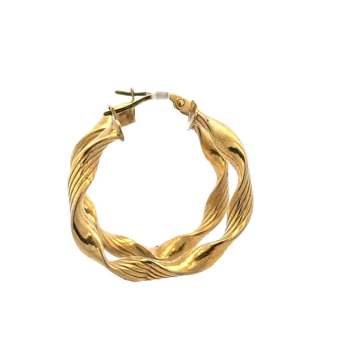9ct yellow gold hoop earrings 1.9g (sh25238l)