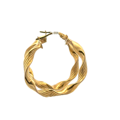 9ct yellow gold hoop earrings 1.9g (sh25238l)