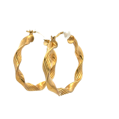 9ct yellow gold hoop earrings 1.9g (sh25238l)