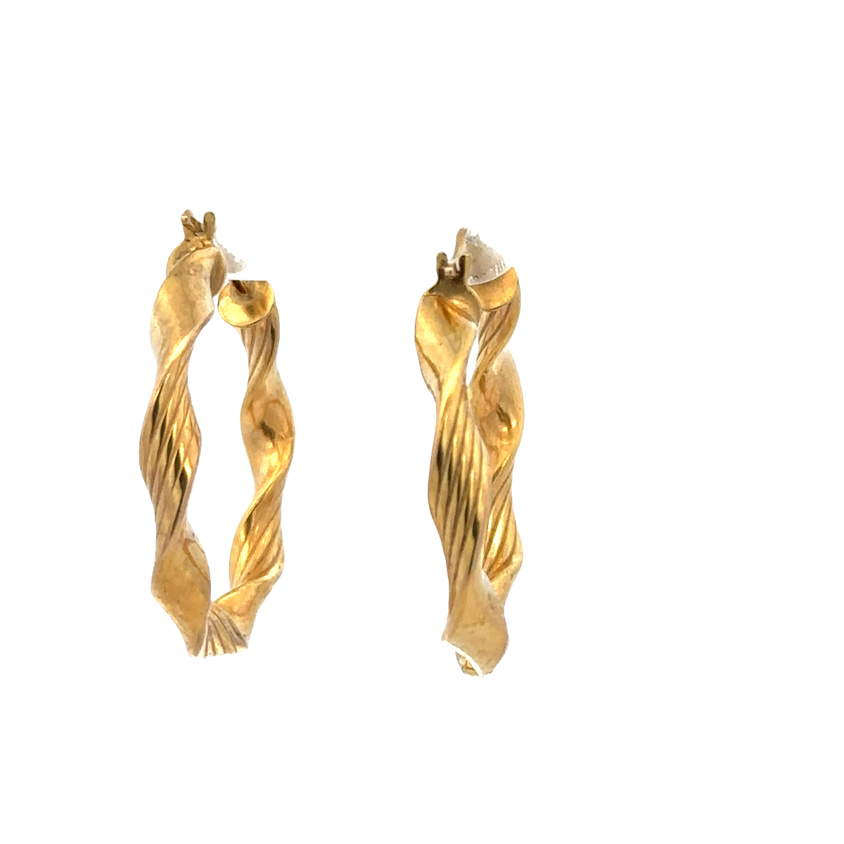 9ct yellow gold hoop earrings 1.9g (sh25238l)