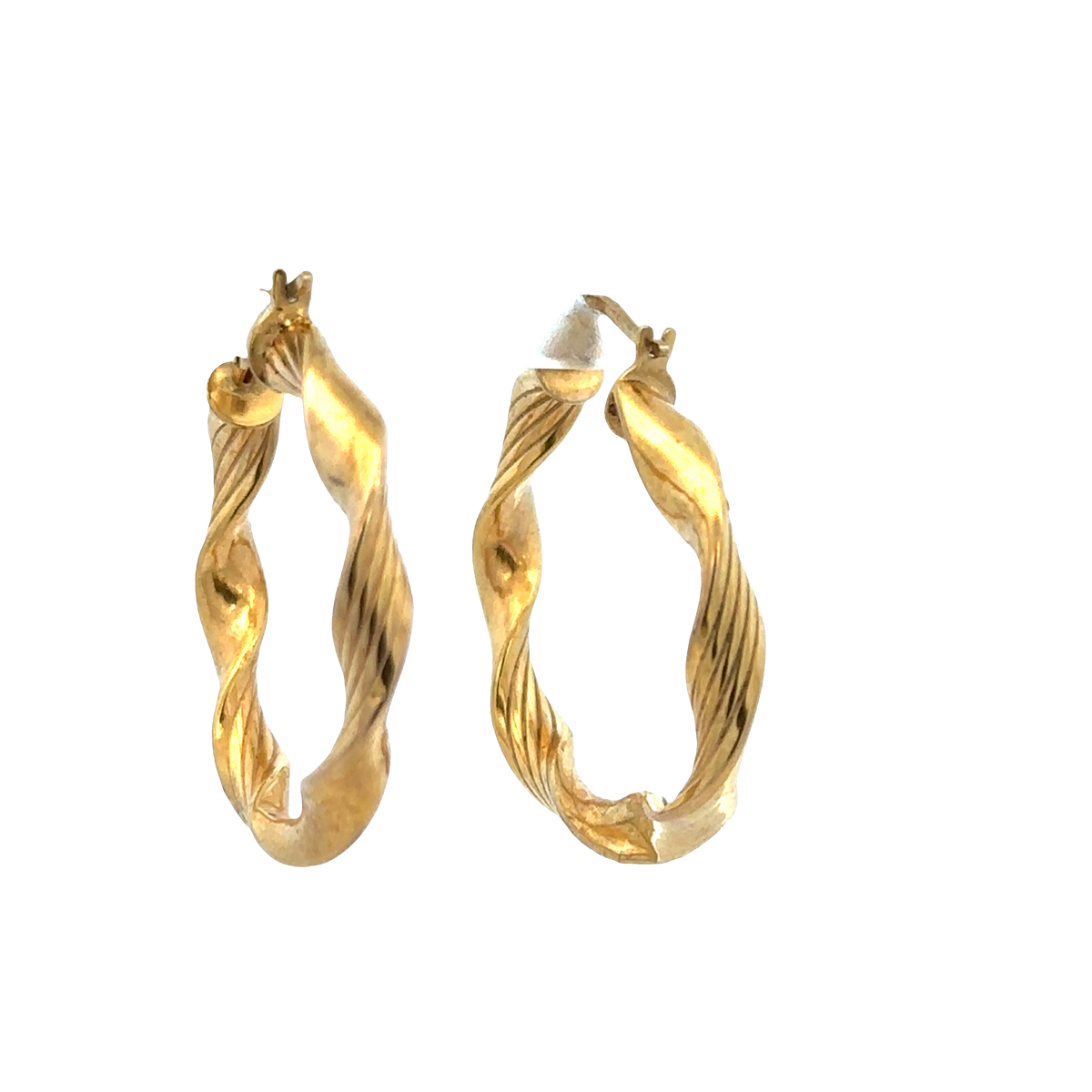 9ct yellow gold hoop earrings 1.9g (sh25238l)