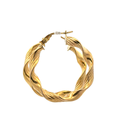 9ct yellow gold hoop earrings 1.9g (sh25238l)