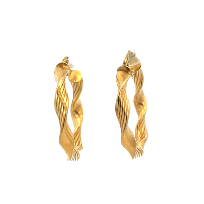 9ct yellow gold hoop earrings 1.9g (sh25238l)