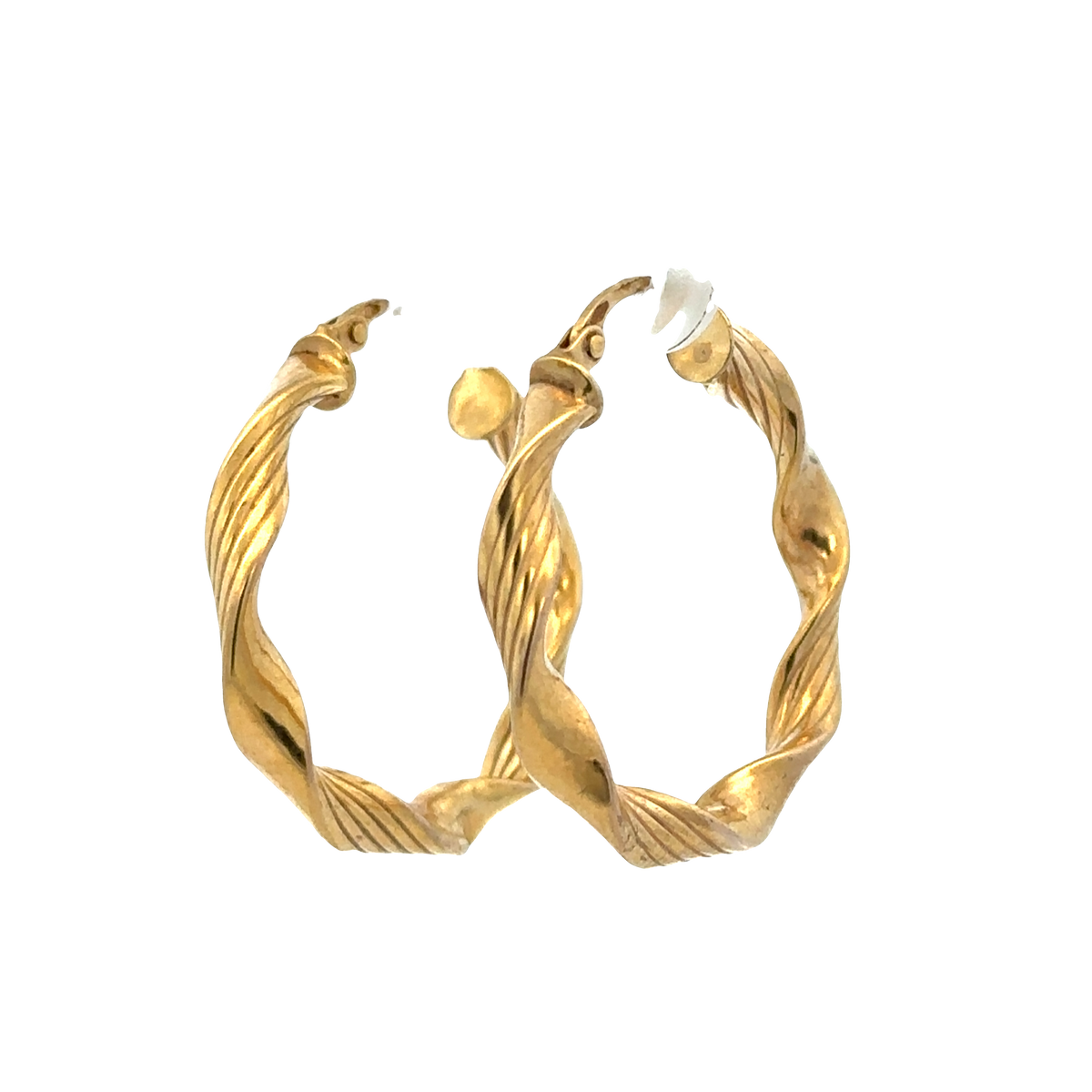 9ct yellow gold hoop earrings 1.9g (sh25238l)