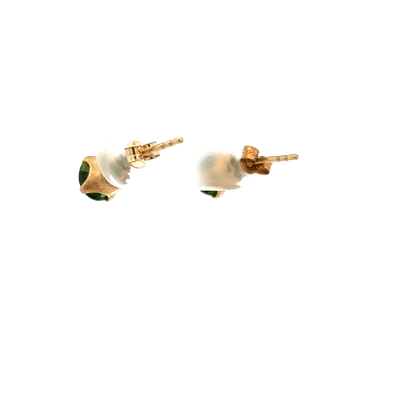 9ct yellow gold gemstone earrings 0.9g (sh26551b)