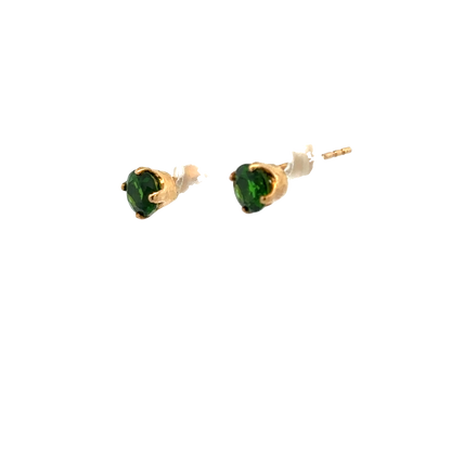 9ct yellow gold gemstone earrings 0.9g (sh26551b)