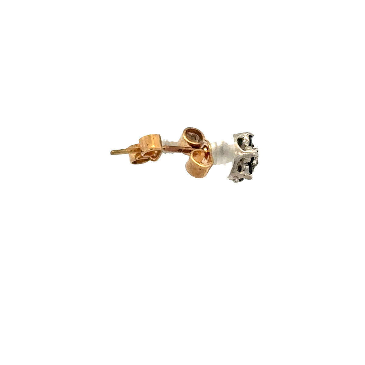9ct yellow gold sapphire and diamond earrings 1.6g (sh26523b)