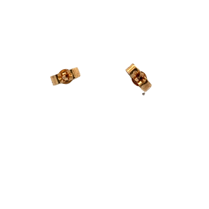 9ct yellow gold sapphire and diamond earrings 1.6g (sh26523b)