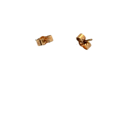 9ct yellow gold sapphire and diamond earrings 1.6g (sh26523b)