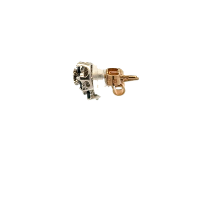 9ct yellow gold sapphire and diamond earrings 1.6g (sh26523b)